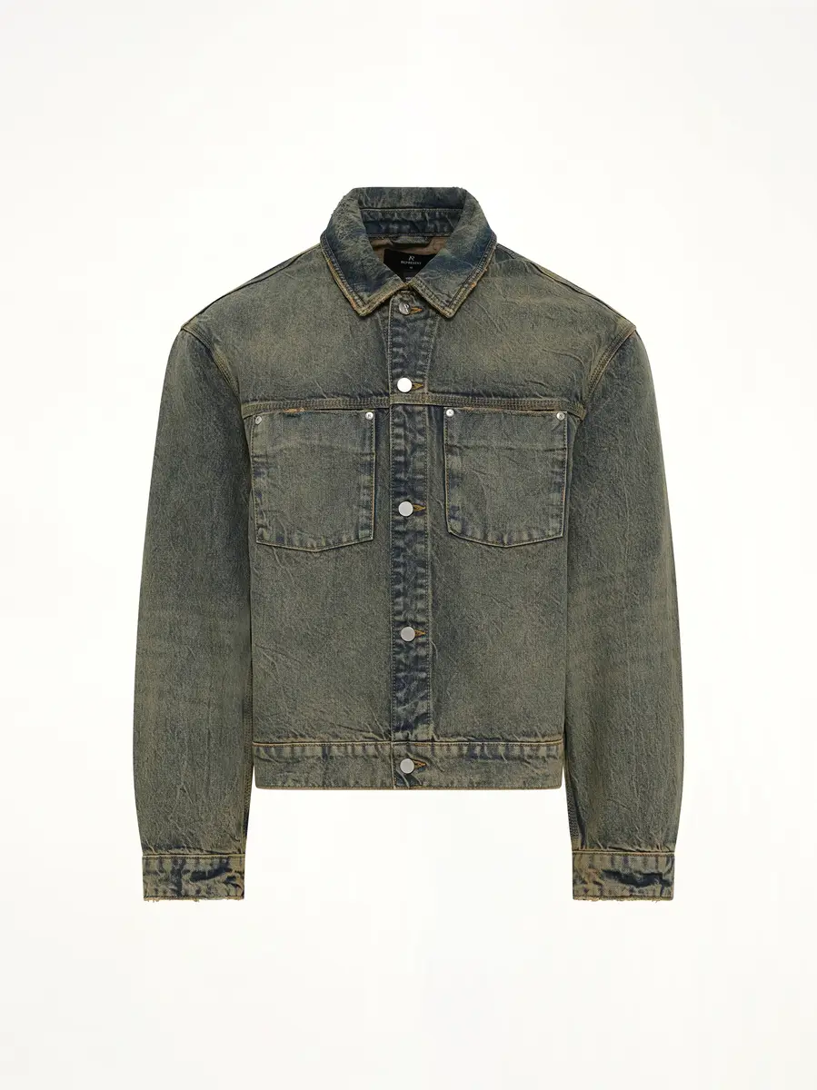 Represent Denim Trucker in Blue Cream | Thumbnail 2 Represent Denim Trucker in Blue Cream | Thumbnail 2