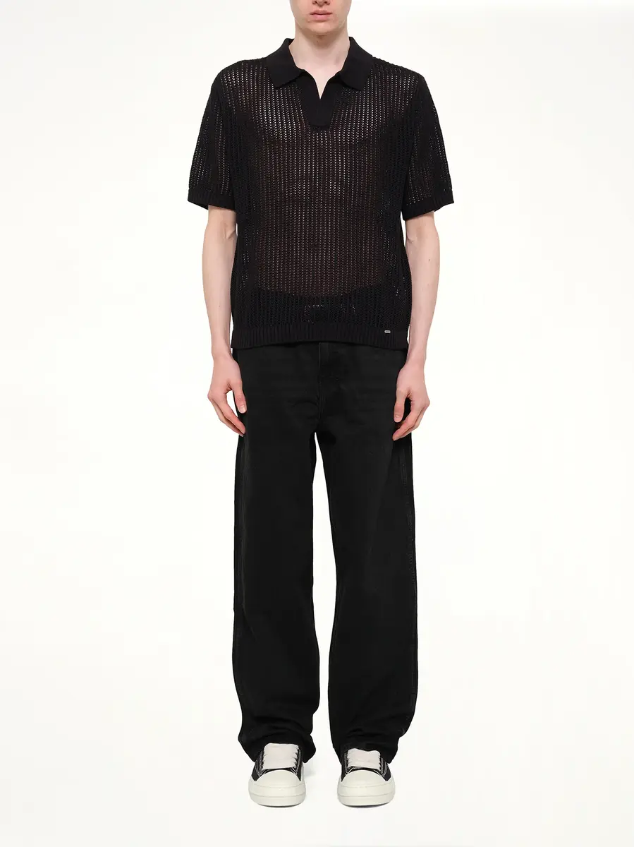 Represent Beverly Knit Polo in Jet Black | Thumbnail 7 Represent Beverly Knit Polo in Jet Black | Thumbnail 7