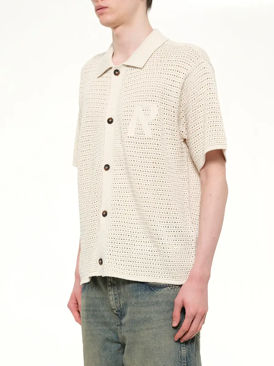 Represent Pico Knit Shirt in Ecru | Thumbnail 3