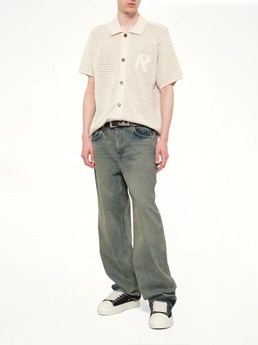 Represent Pico Knit Shirt in Ecru | Thumbnail 4