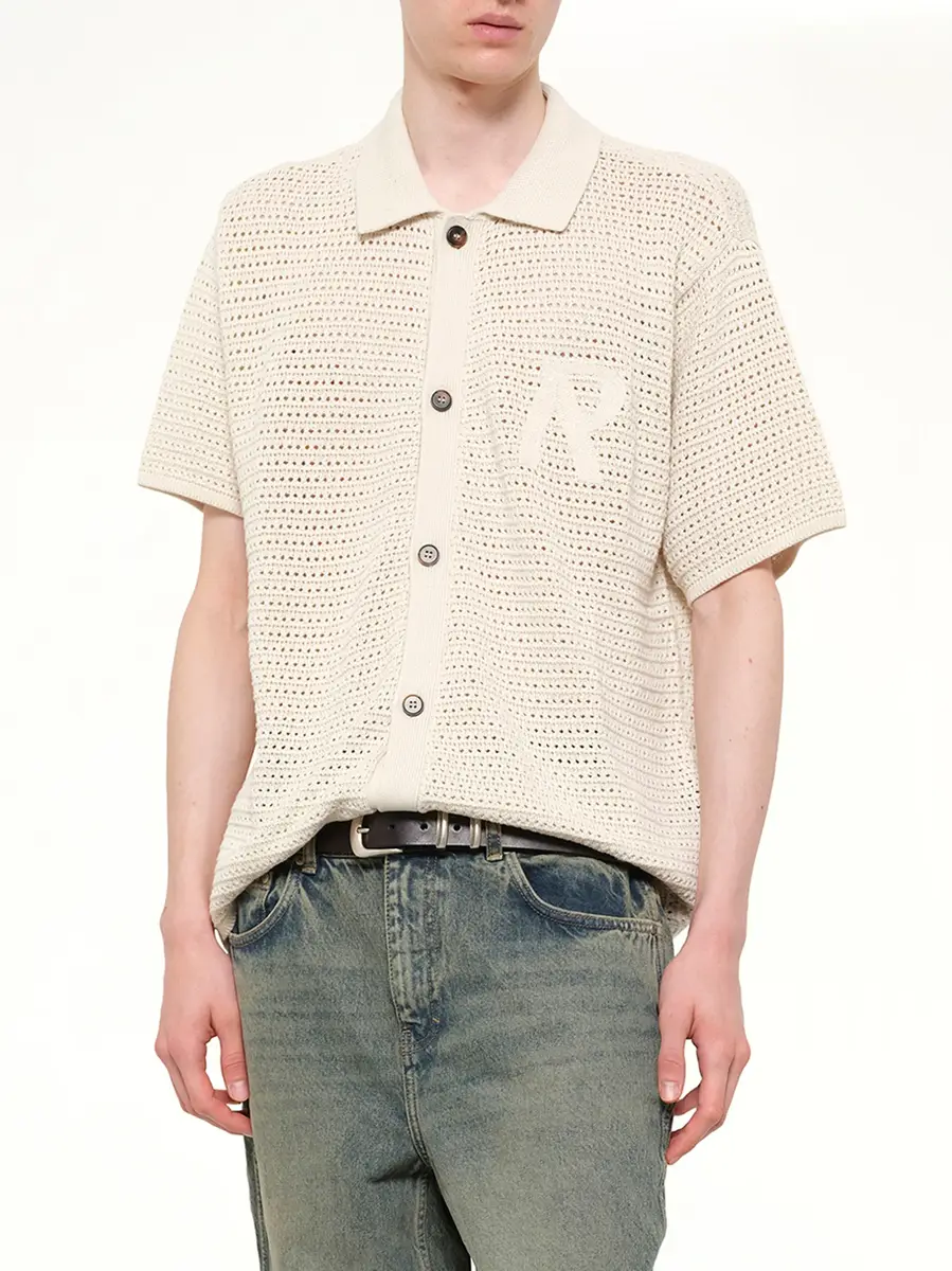 Represent Pico Knit Shirt in Ecru | Thumbnail 6