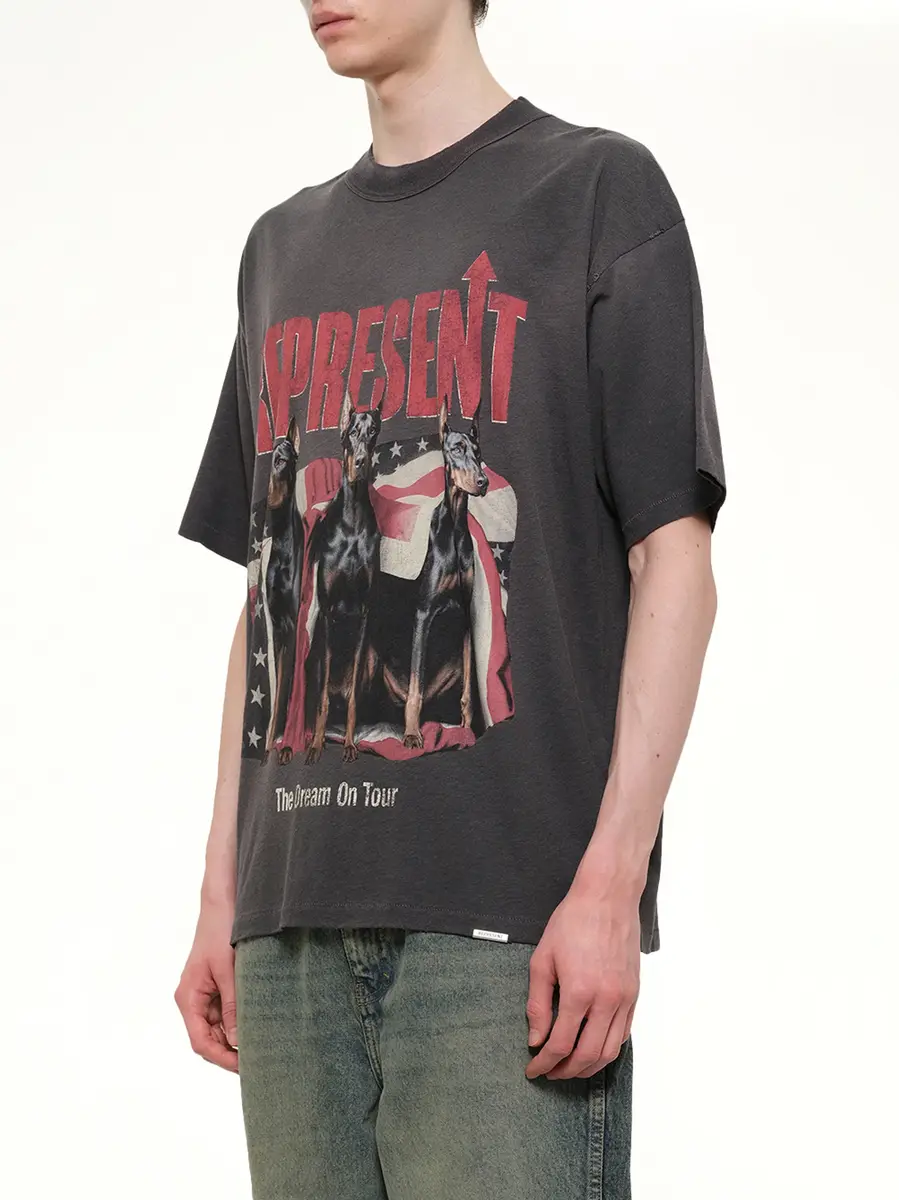 Represent Dream On Tour T-shirt in Sun Fade Grey | Thumbnail 3 Represent Dream On Tour T-shirt in Sun Fade Grey | Thumbnail 3