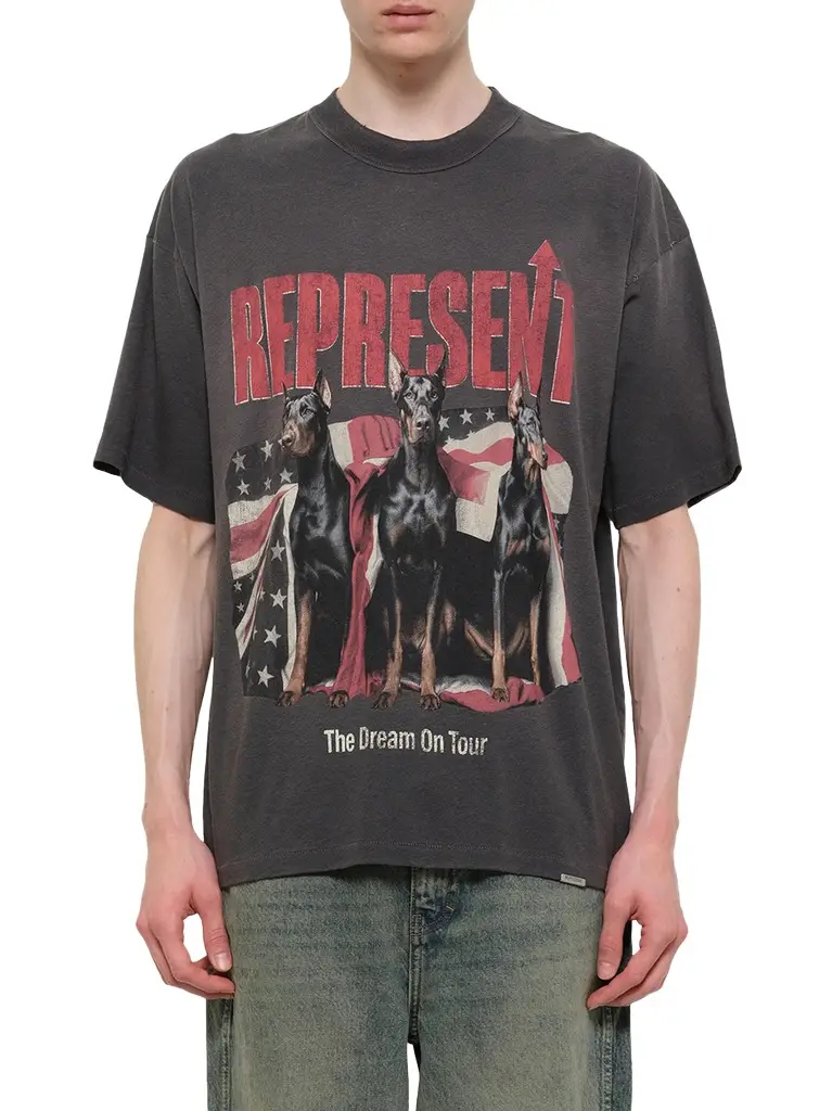 Represent Dream On Tour T-shirt in Sun Fade Grey
