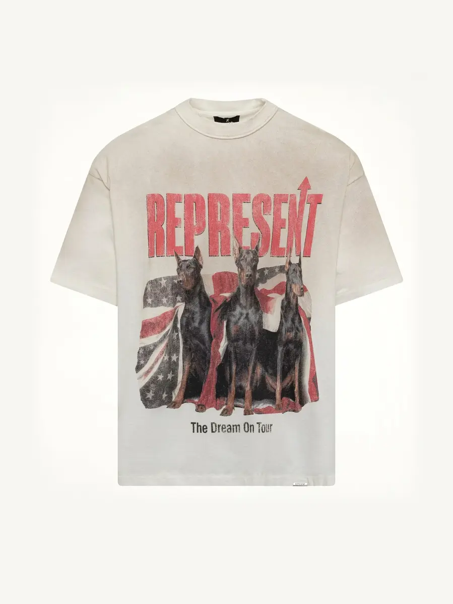 Represent Dream On Tour T-shirt in Washed Ecru | Thumbnail 2 Represent Dream On Tour T-shirt in Washed Ecru | Thumbnail 2