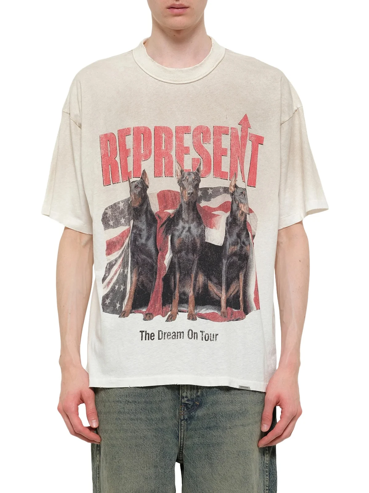 Represent Dream On Tour T-shirt in Washed Ecru
