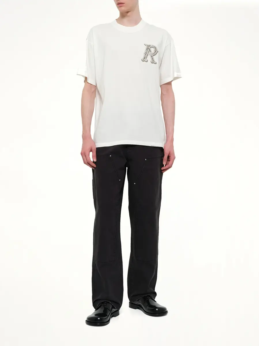 Represent Western Initial T-shirt in Flat White | Thumbnail 4 Represent Western Initial T-shirt in Flat White | Thumbnail 4