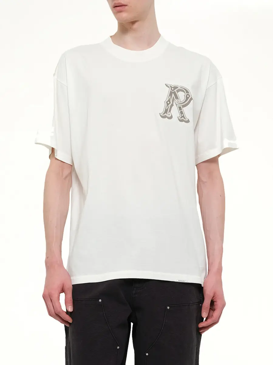 Represent Western Initial T-shirt in Flat White | Thumbnail 6 Represent Western Initial T-shirt in Flat White | Thumbnail 6