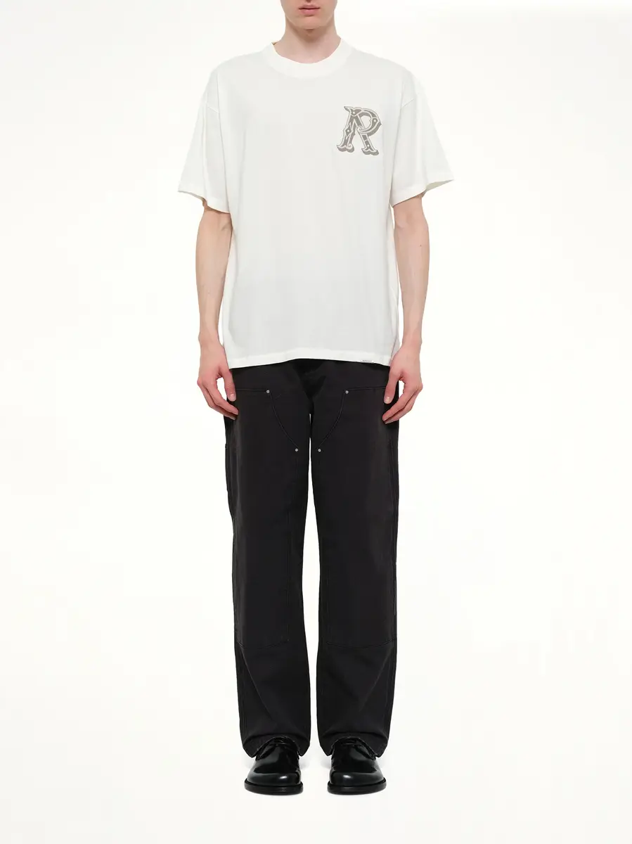 Represent Western Initial T-shirt in Flat White | Thumbnail 7 Represent Western Initial T-shirt in Flat White | Thumbnail 7