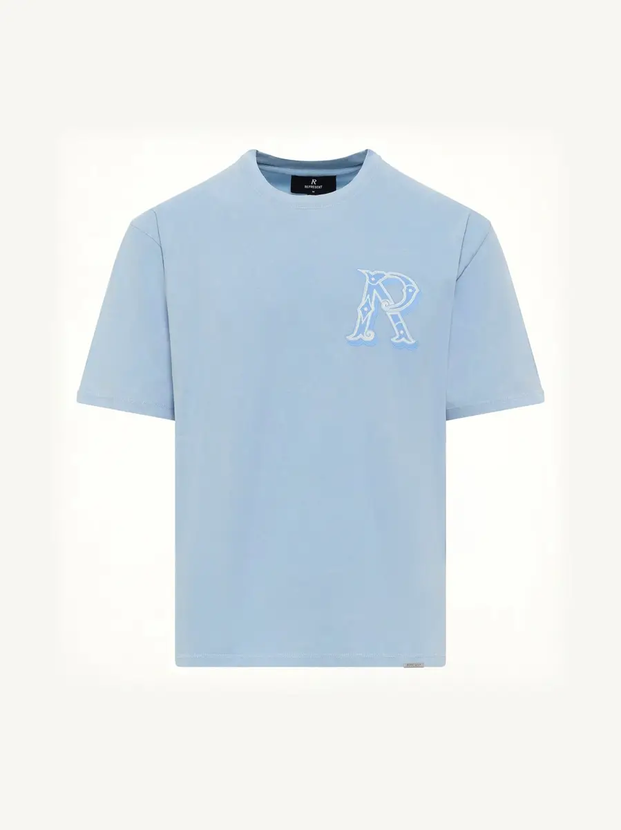 Represent Western Initial T-shirt in Mountain Bluebird | Thumbnail 2 Represent Western Initial T-shirt in Mountain Bluebird | Thumbnail 2