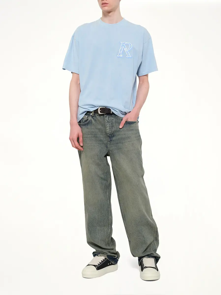 Represent Western Initial T-shirt in Mountain Bluebird | Thumbnail 4 Represent Western Initial T-shirt in Mountain Bluebird | Thumbnail 4
