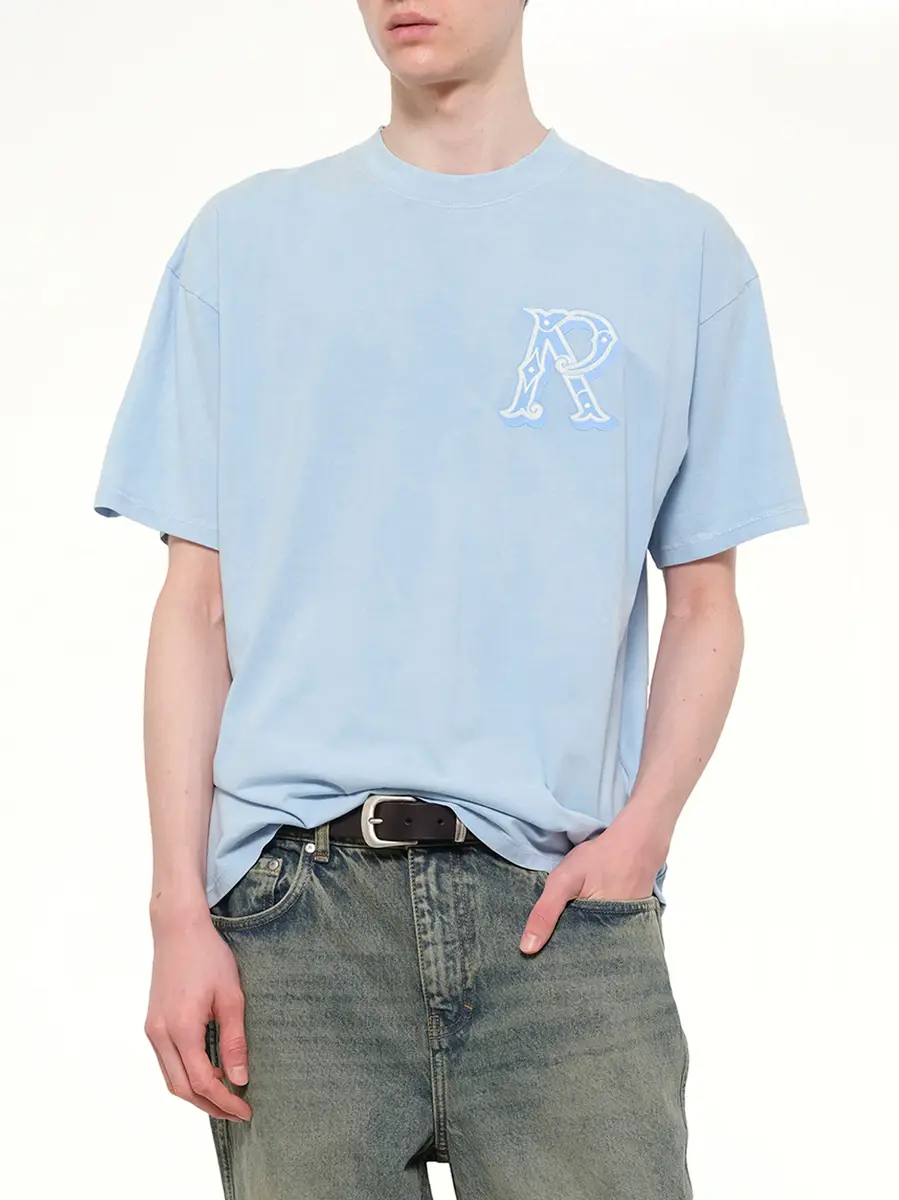 Represent Western Initial T-shirt in Mountain Bluebird | Thumbnail 6 Represent Western Initial T-shirt in Mountain Bluebird | Thumbnail 6