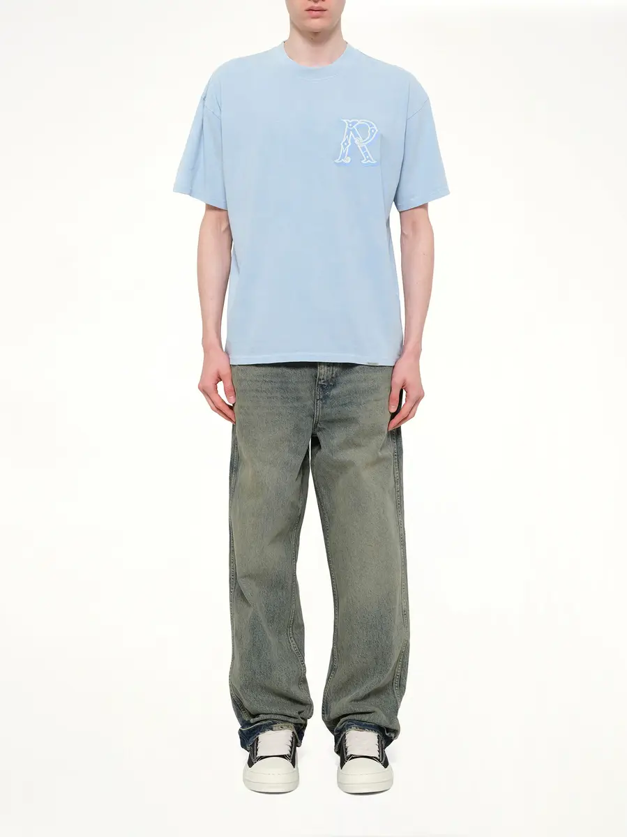 Represent Western Initial T-shirt in Mountain Bluebird | Thumbnail 7 Represent Western Initial T-shirt in Mountain Bluebird | Thumbnail 7
