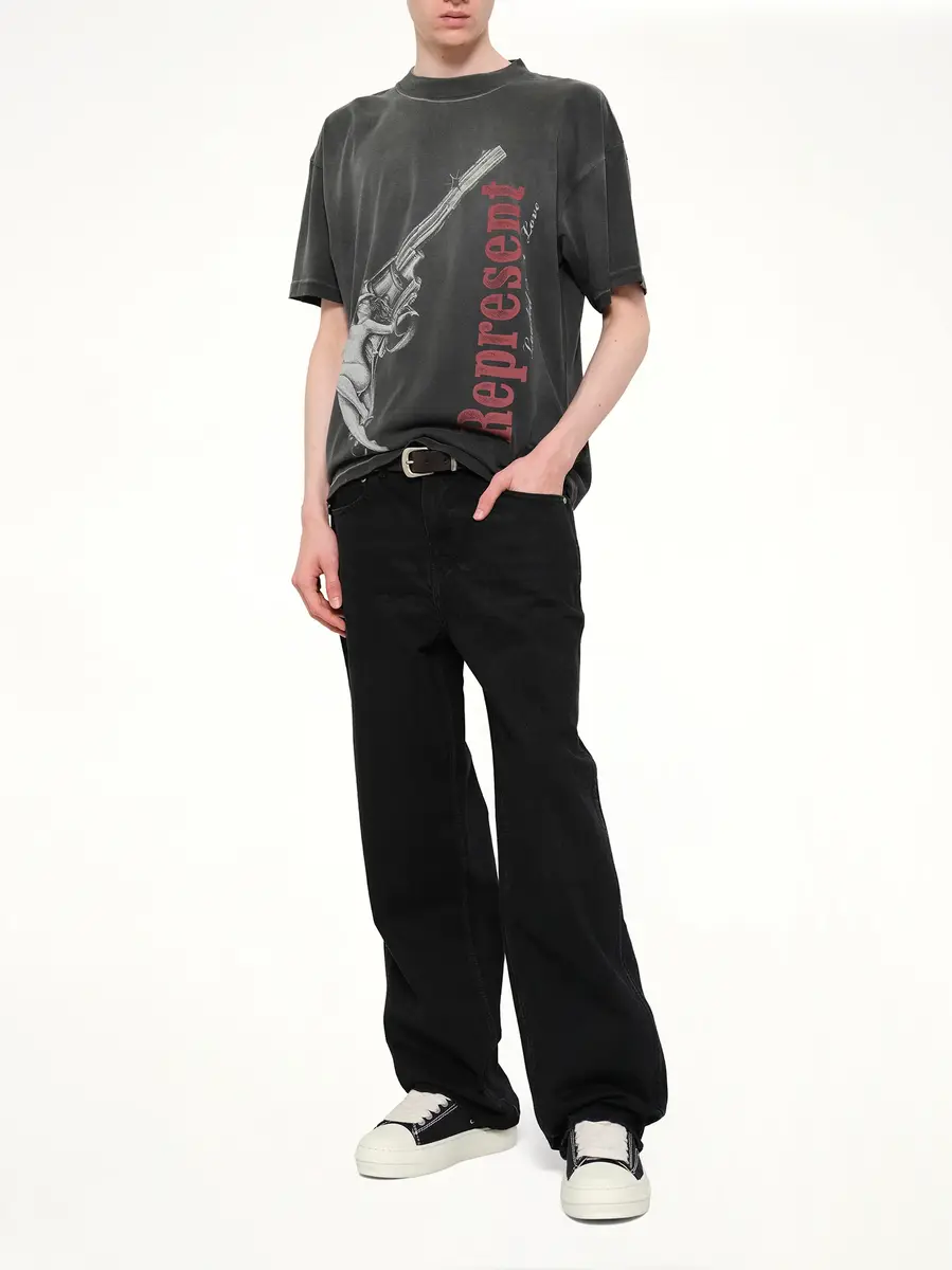 Represent Loaded With Love T-shirt in Stained Black | Thumbnail 4 Represent Loaded With Love T-shirt in Stained Black | Thumbnail 4