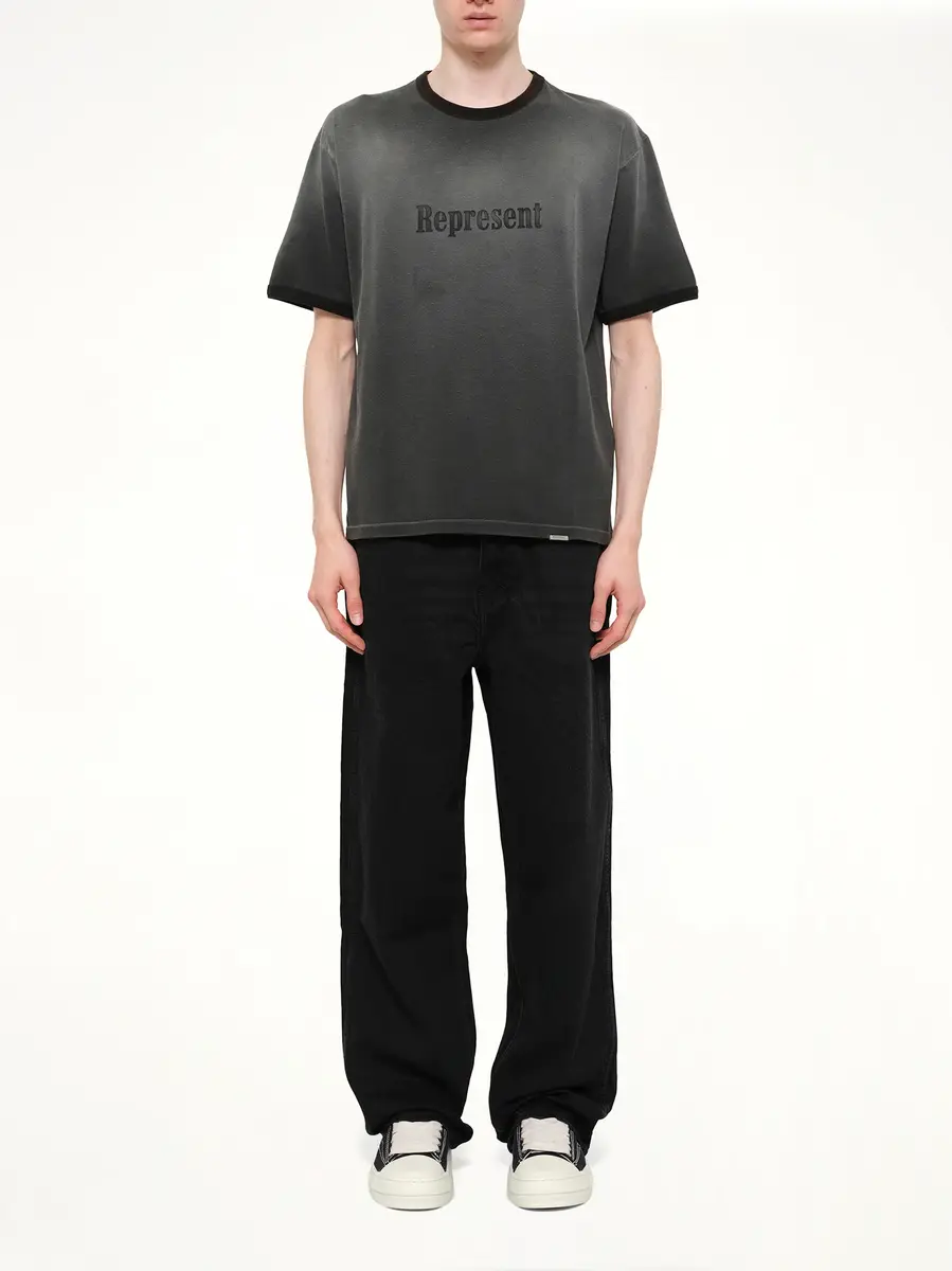 Represent Represent Ringer T-shirt in Stained Black | Thumbnail 7 Represent Represent Ringer T-shirt in Stained Black | Thumbnail 7
