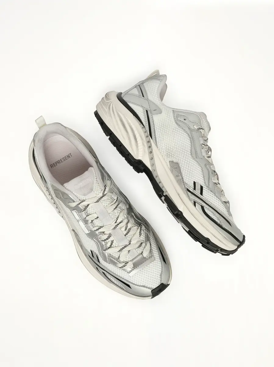 Represent Storm Deconstructed Sneaker in Flat White/silver | Thumbnail 4