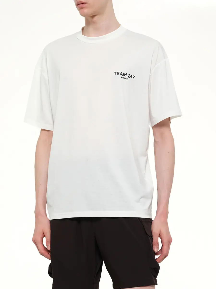 Represent Team 247 Oversized T-shirt in Flat White | Thumbnail 6 Represent Team 247 Oversized T-shirt in Flat White | Thumbnail 6