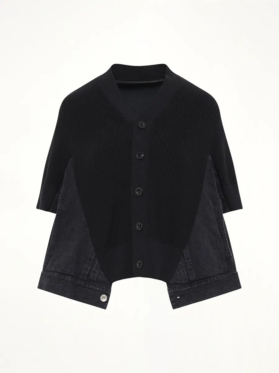 Sacai Denim x Knit SS Cardigan | Thumbnail 2 Sacai Denim x Knit SS Cardigan | Thumbnail 2