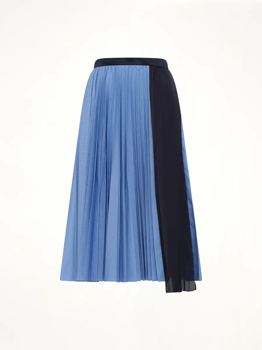 Sacai Poplin Pleat Skirt in Blue Stripe | Thumbnail 2 Sacai Poplin Pleat Skirt in Blue Stripe | Thumbnail 2