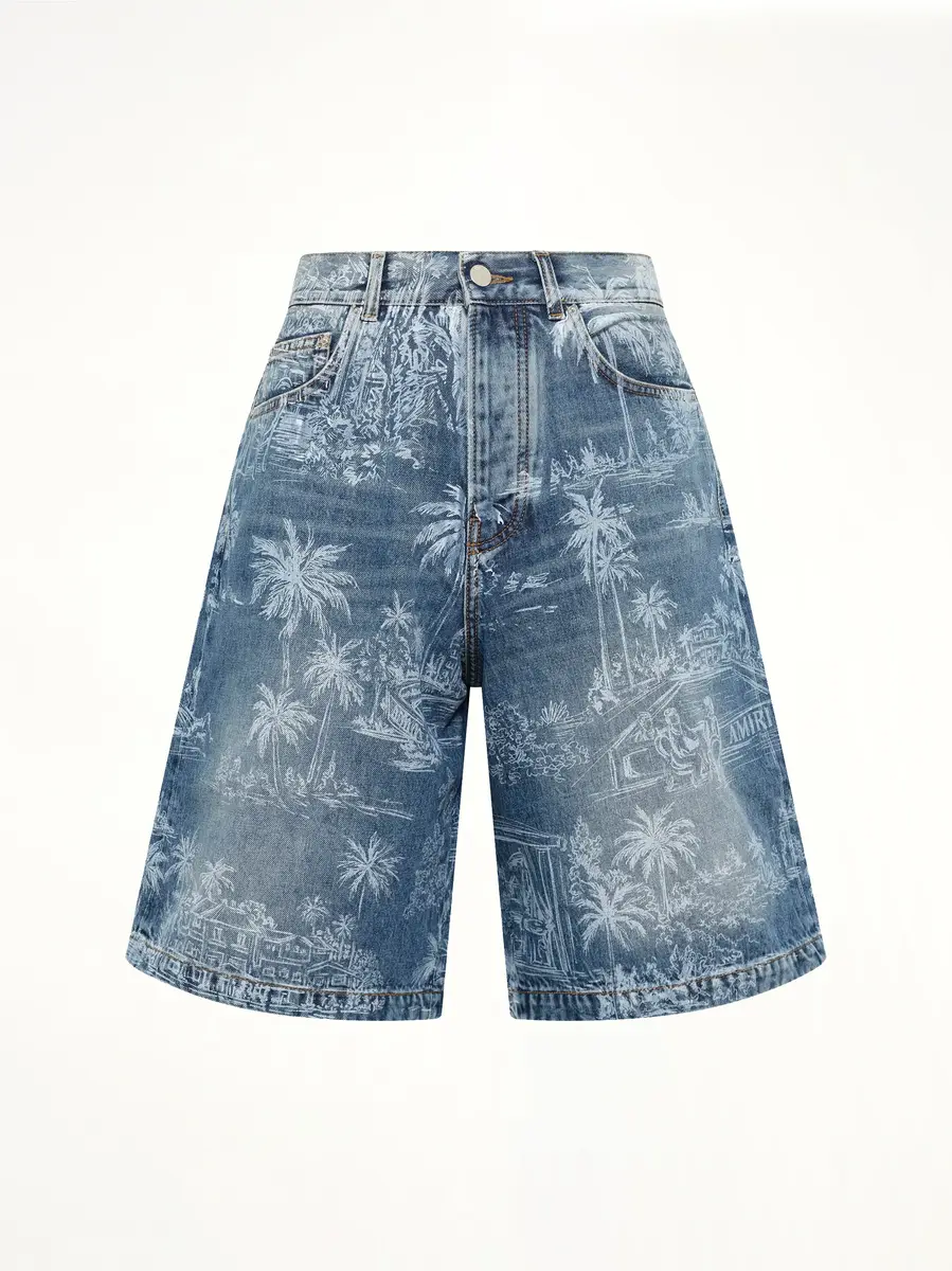 AMIRI Chateau Palms Denim Shorts in Harbor Indigo | Thumbnail 2 AMIRI Chateau Palms Denim Shorts in Harbor Indigo | Thumbnail 2