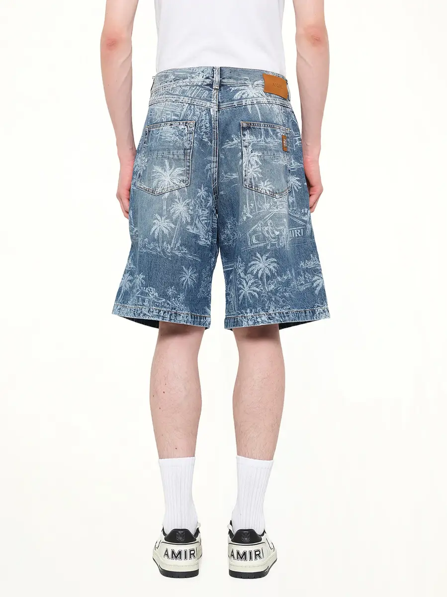 AMIRI Chateau Palms Denim Shorts in Harbor Indigo | Thumbnail 5 AMIRI Chateau Palms Denim Shorts in Harbor Indigo | Thumbnail 5