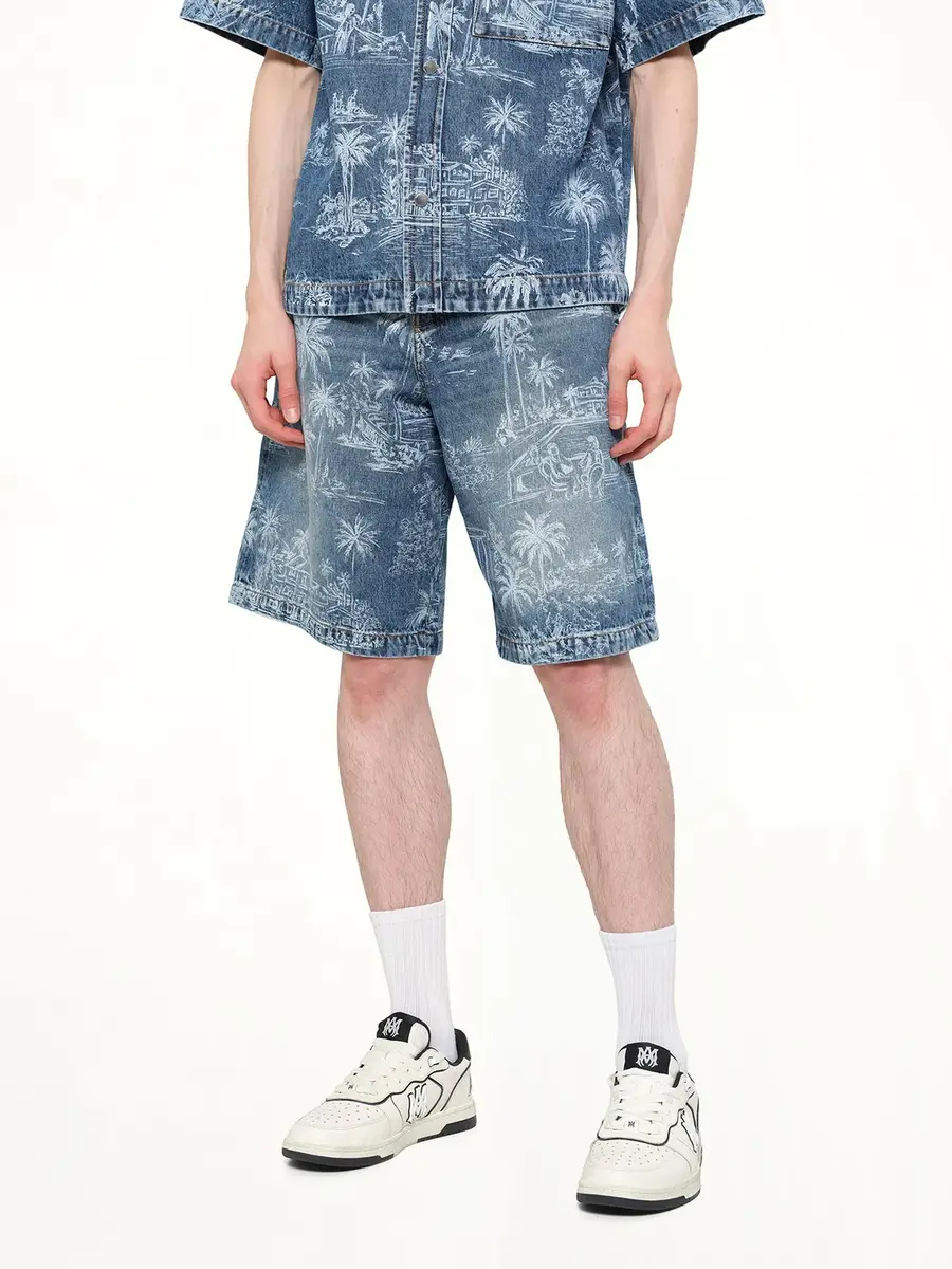 AMIRI Chateau Palms Denim Shorts in Harbor Indigo | Thumbnail 6 AMIRI Chateau Palms Denim Shorts in Harbor Indigo | Thumbnail 6