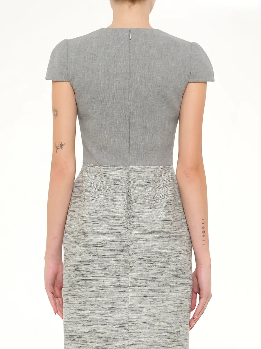 Alexander McQueen Alexander Mcqueen - Silver Pencil Dress | Thumbnail 3 Alexander McQueen Alexander Mcqueen - Silver Pencil Dress | Thumbnail 3