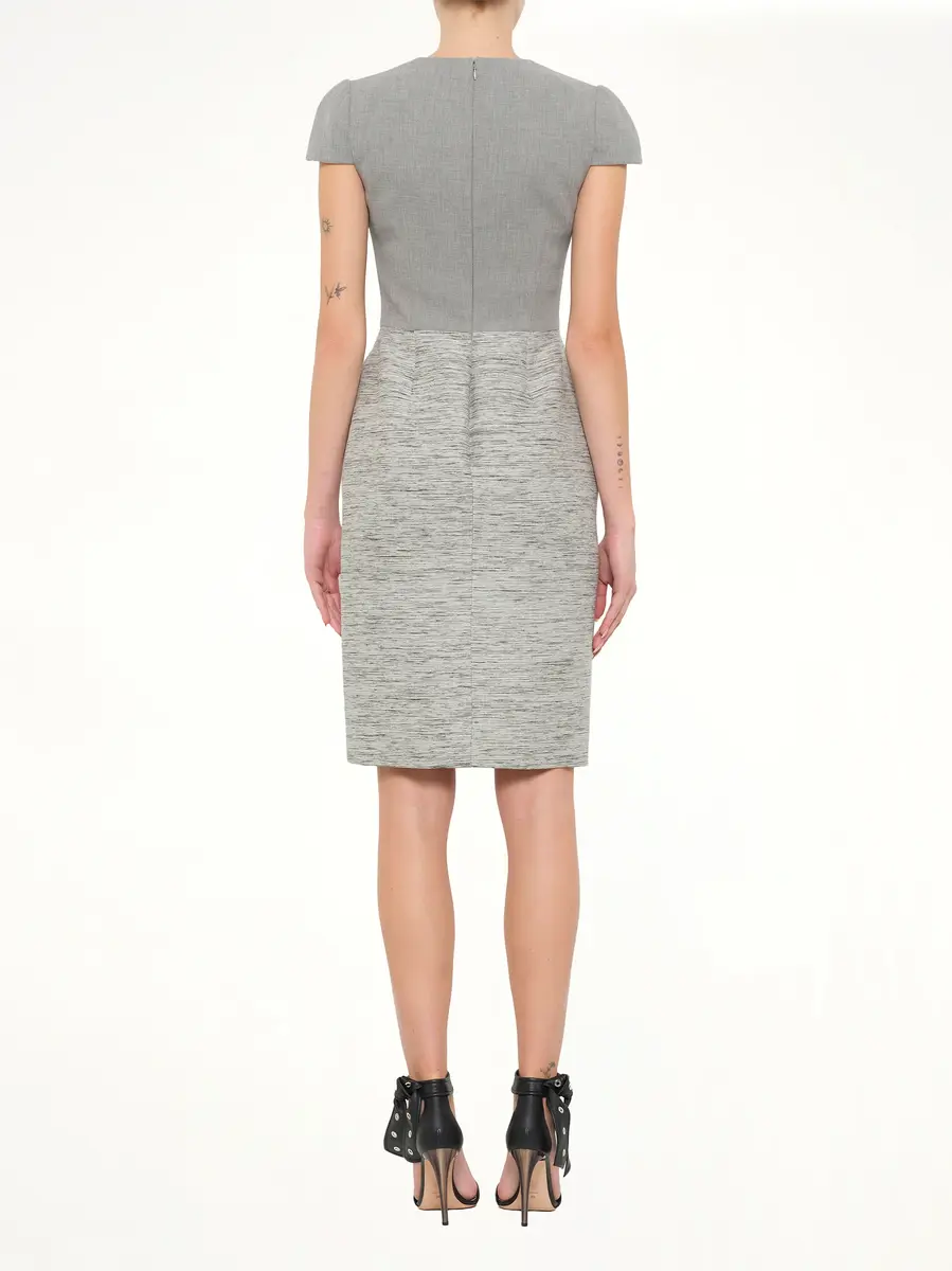 Alexander McQueen Alexander Mcqueen - Silver Pencil Dress | Thumbnail 4 Alexander McQueen Alexander Mcqueen - Silver Pencil Dress | Thumbnail 4