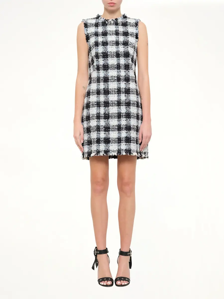 Alexander McQueen Alexander Mcqueen Checkered Tweed Dress | Thumbnail 2 Alexander McQueen Alexander Mcqueen Checkered Tweed Dress | Thumbnail 2