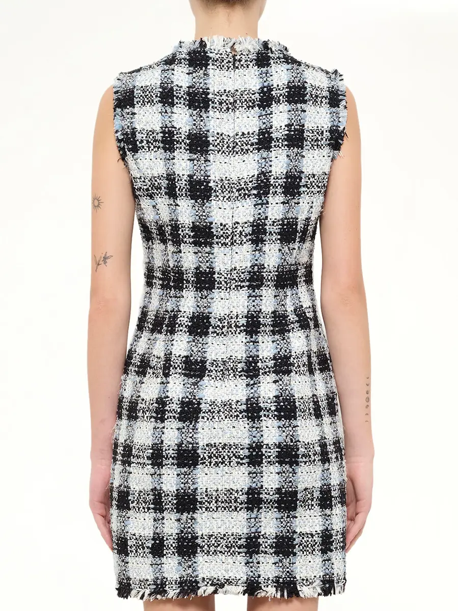 Alexander McQueen Alexander Mcqueen Checkered Tweed Dress | Thumbnail 3 Alexander McQueen Alexander Mcqueen Checkered Tweed Dress | Thumbnail 3