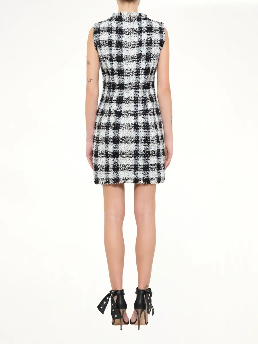 Alexander McQueen Alexander Mcqueen Checkered Tweed Dress | Thumbnail 4 Alexander McQueen Alexander Mcqueen Checkered Tweed Dress | Thumbnail 4