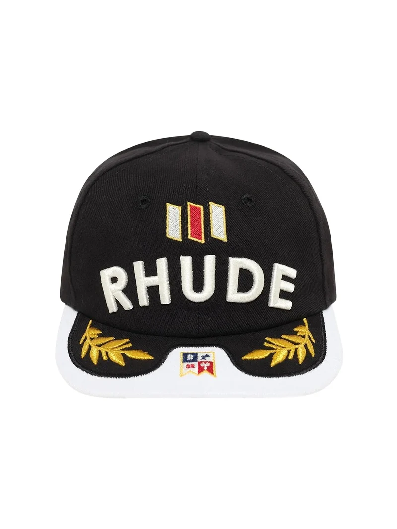 Rhude Souvenir Logo Hat in Black/white