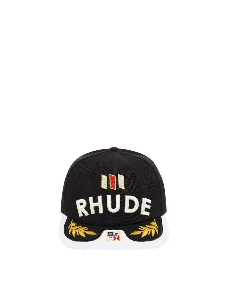 Rhude Souvenir Logo Hat in Black/white