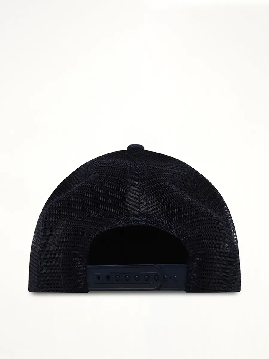 Rhude Usa Sailing Icon Trucker Hat in Navy/white | Thumbnail 3 Rhude Usa Sailing Icon Trucker Hat in Navy/white | Thumbnail 3