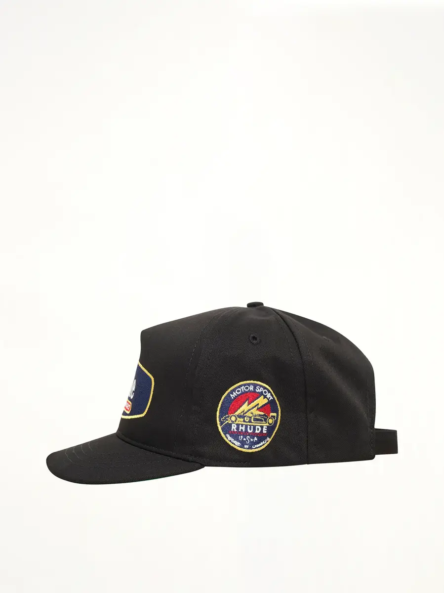 Rhude Racing Crest Hat in Black/navy | Thumbnail 2 Rhude Racing Crest Hat in Black/navy | Thumbnail 2