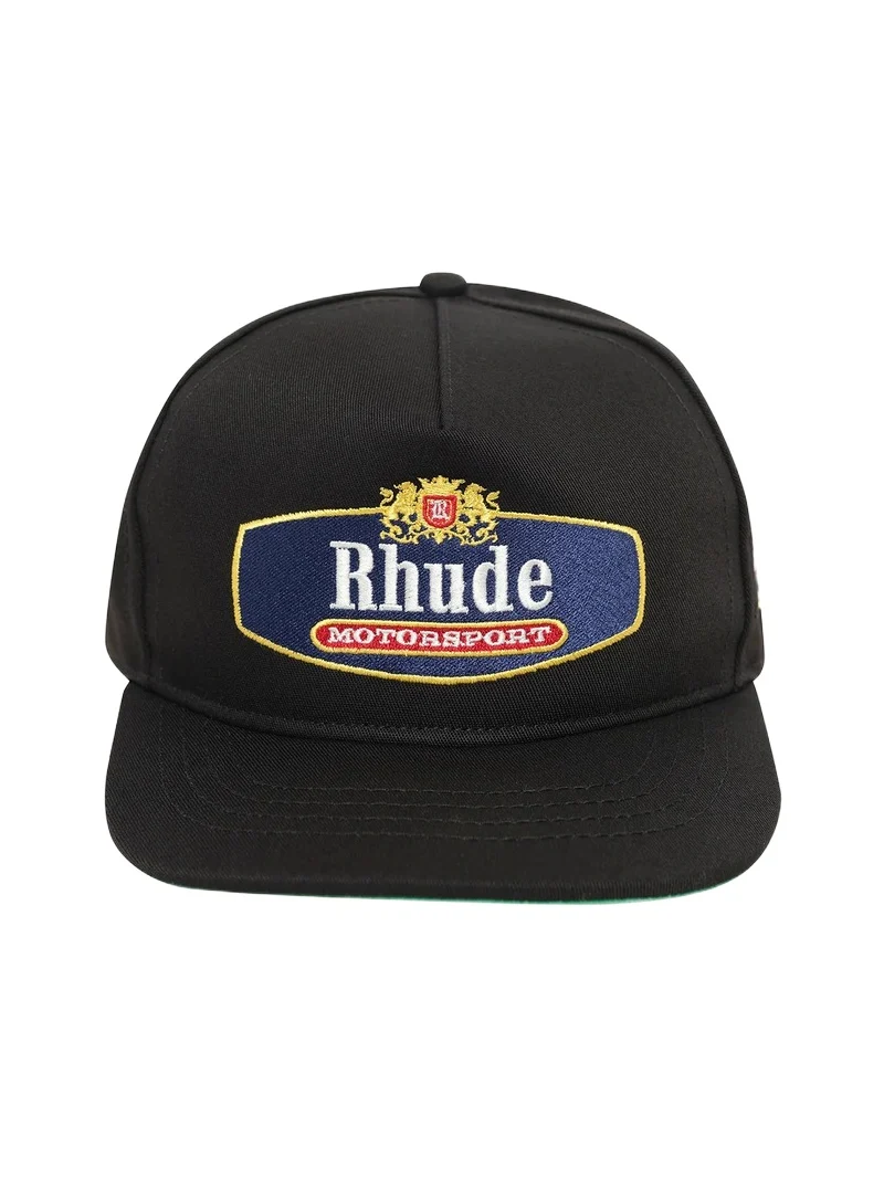 Rhude Racing Crest Hat in Black/navy