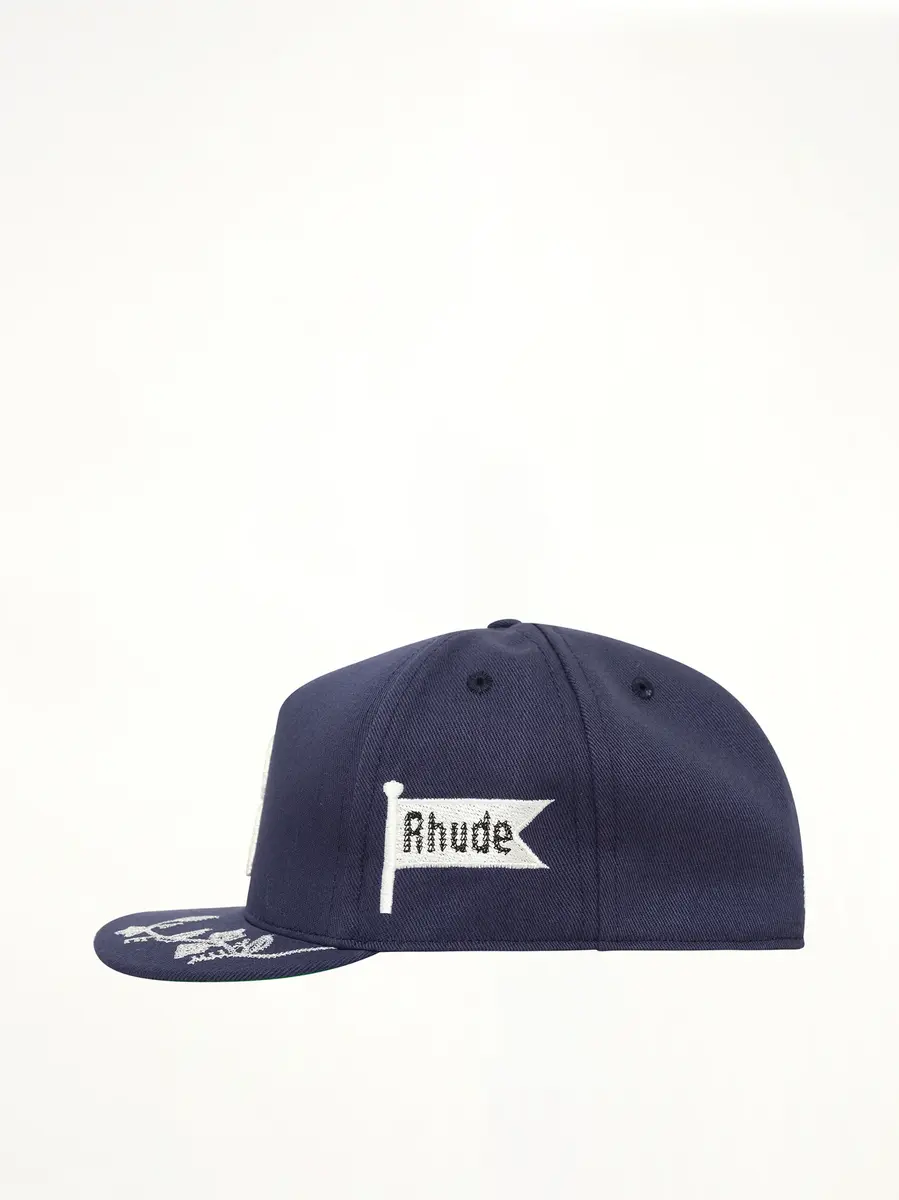 Rhude Grapevine R-crown Fitted Hat in Navy/white | Thumbnail 2 Rhude Grapevine R-crown Fitted Hat in Navy/white | Thumbnail 2