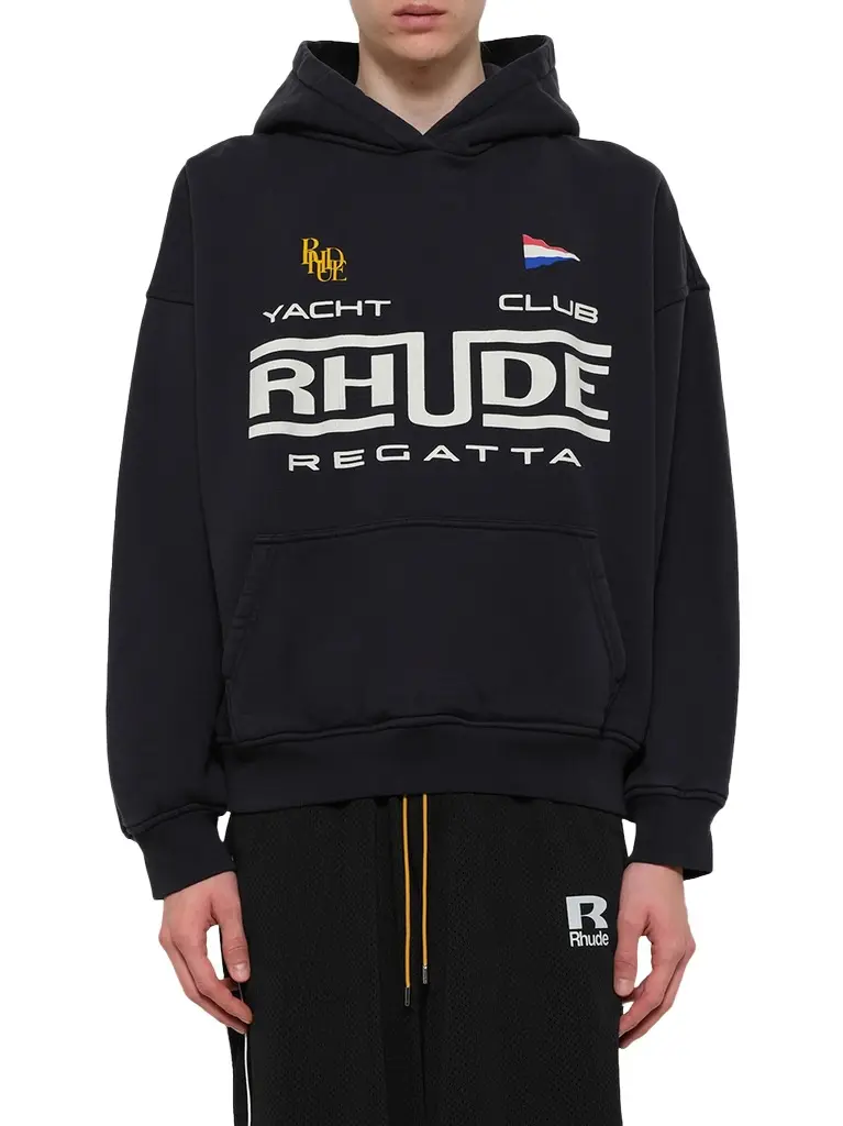 Rhude Rhude Regatta Club Hoodie in Vintage Black/white