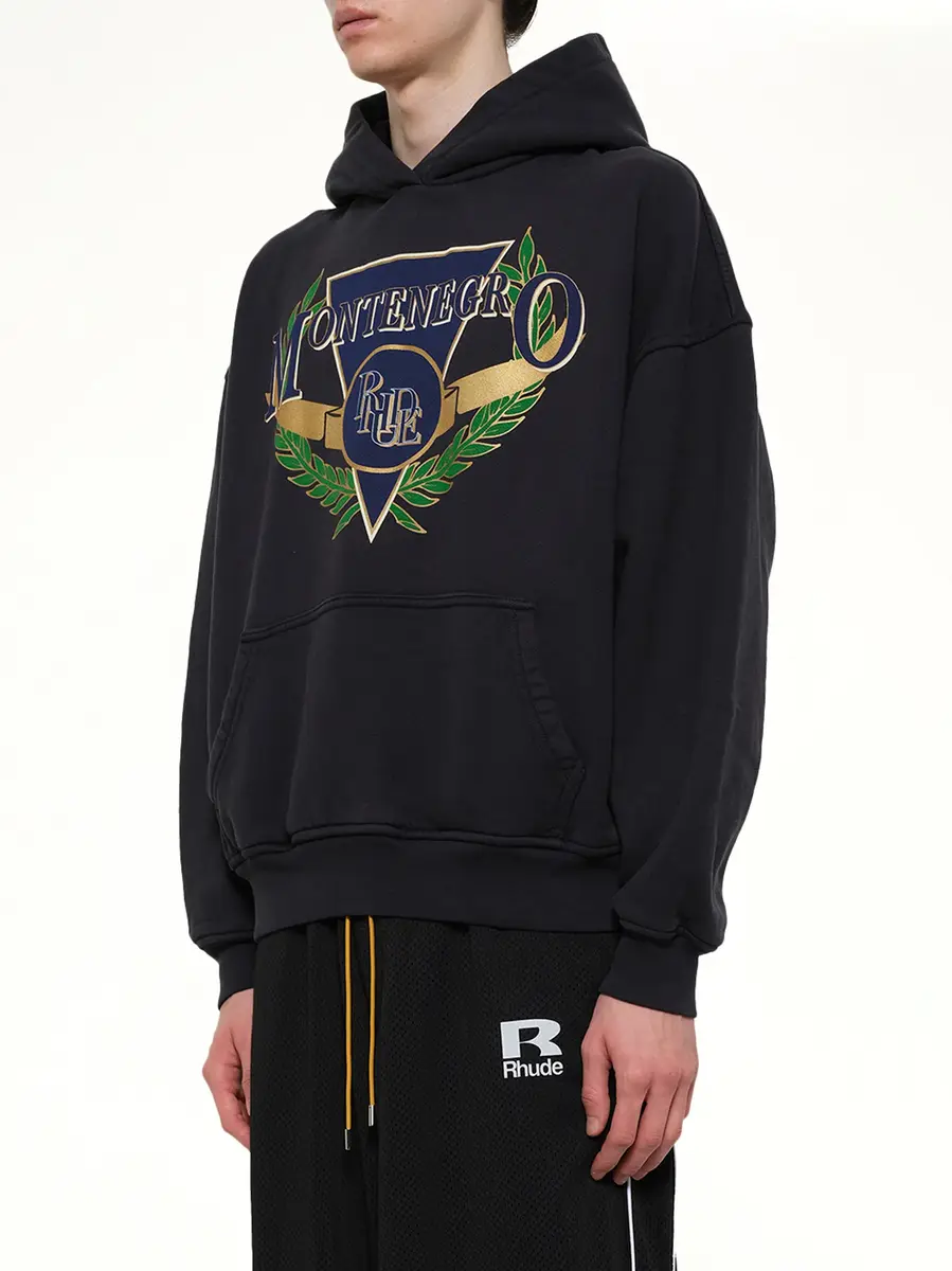 Rhude Montenegro Regatta Hoodie in Vintage Black/navy | Thumbnail 3 Rhude Montenegro Regatta Hoodie in Vintage Black/navy | Thumbnail 3