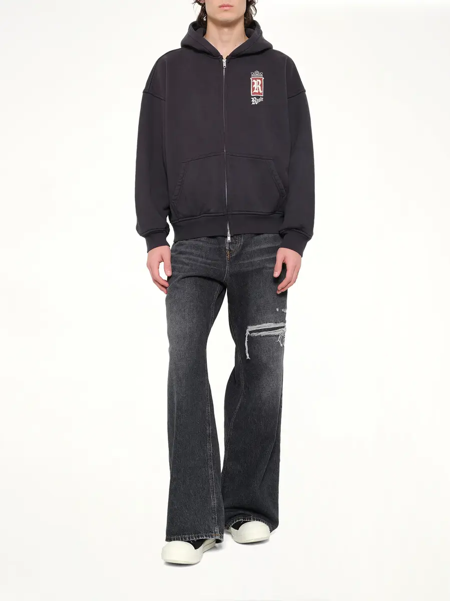 Rhude Rhude Fumar 91 Zip-up Hoodie in Vintage Black | Thumbnail 4 Rhude Rhude Fumar 91 Zip-up Hoodie in Vintage Black | Thumbnail 4