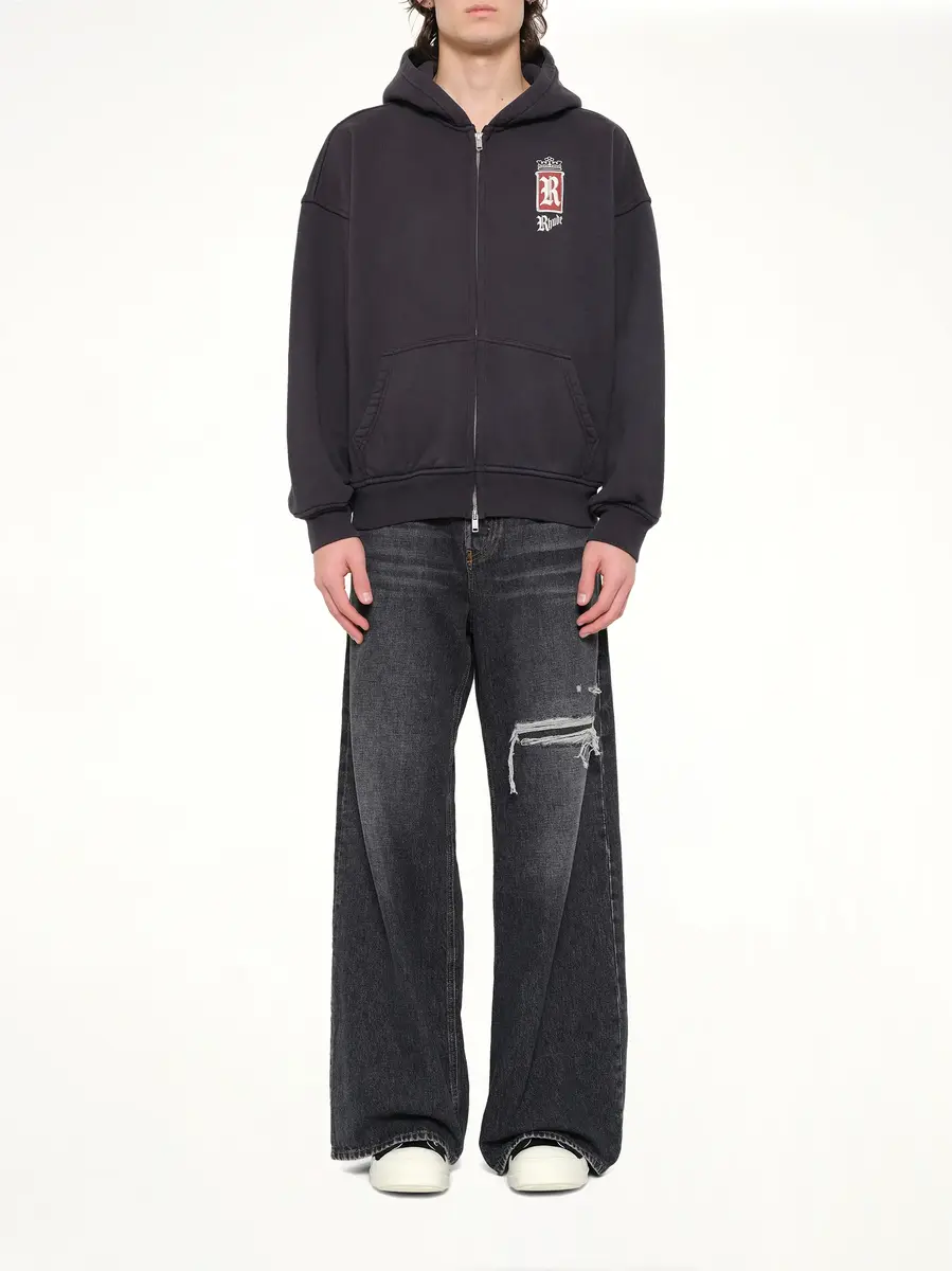 Rhude Rhude Fumar 91 Zip-up Hoodie in Vintage Black | Thumbnail 7 Rhude Rhude Fumar 91 Zip-up Hoodie in Vintage Black | Thumbnail 7