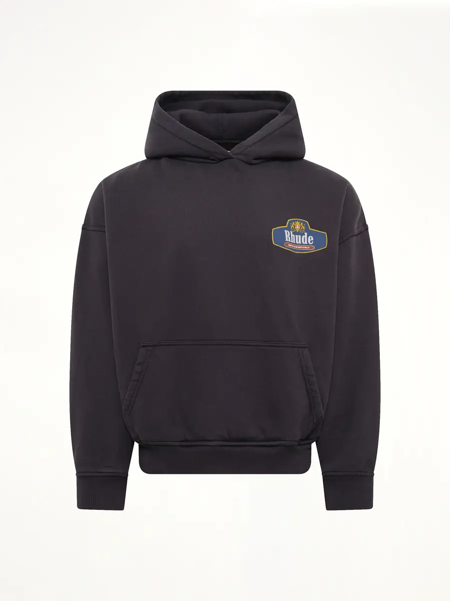 Rhude Racing Crest Hoodie in Vintage Black | Thumbnail 2 Rhude Racing Crest Hoodie in Vintage Black | Thumbnail 2