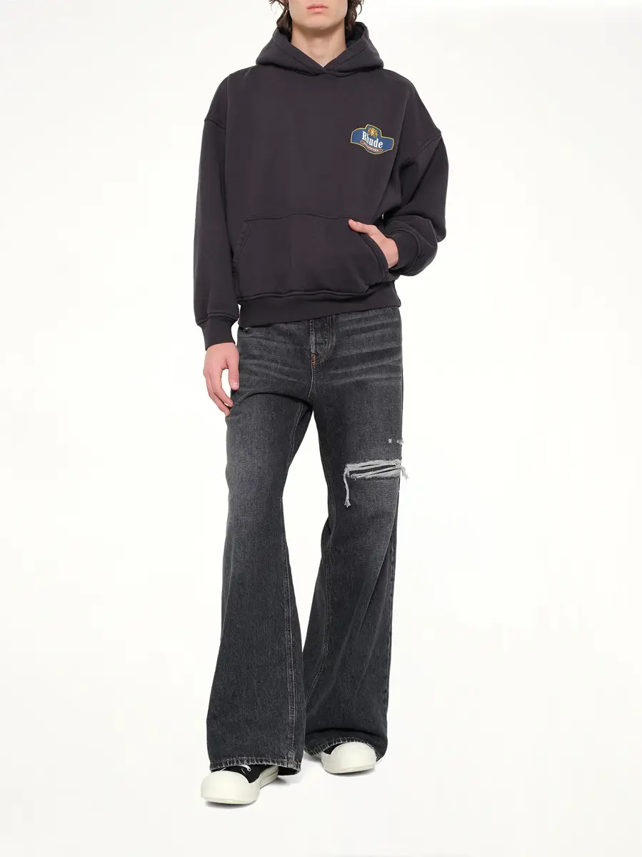 Rhude Racing Crest Hoodie in Vintage Black | Thumbnail 4 Rhude Racing Crest Hoodie in Vintage Black | Thumbnail 4
