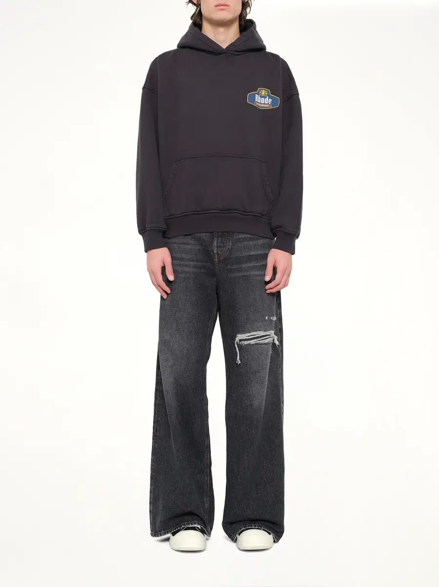 Rhude Racing Crest Hoodie in Vintage Black | Thumbnail 7 Rhude Racing Crest Hoodie in Vintage Black | Thumbnail 7