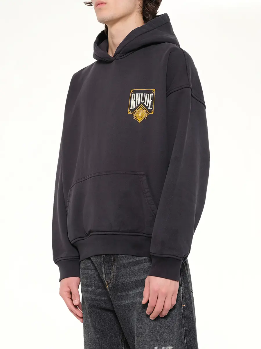 Rhude Rhude Playing Card Hoodie in Vintage Black | Thumbnail 3 Rhude Rhude Playing Card Hoodie in Vintage Black | Thumbnail 3