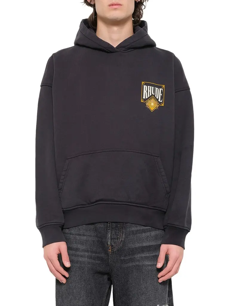 Rhude Rhude Playing Card Hoodie in Vintage Black