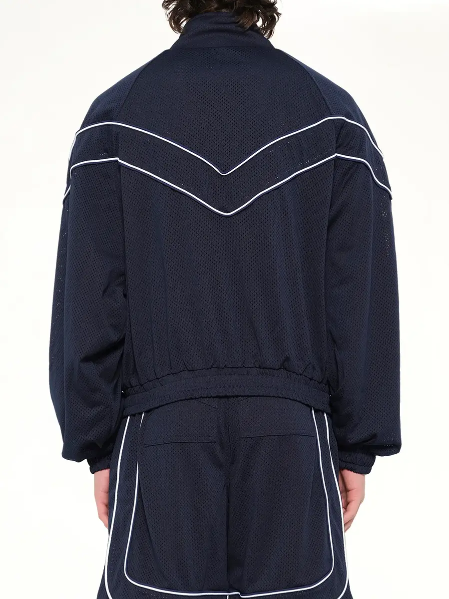 Rhude Rhude Mesh Piping Raglan Track Jacket in Navy/white | Thumbnail 5 Rhude Rhude Mesh Piping Raglan Track Jacket in Navy/white | Thumbnail 5