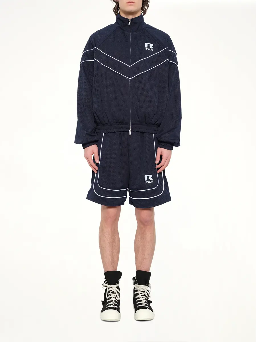 Rhude Rhude Mesh Piping Raglan Track Jacket in Navy/white | Thumbnail 7 Rhude Rhude Mesh Piping Raglan Track Jacket in Navy/white | Thumbnail 7