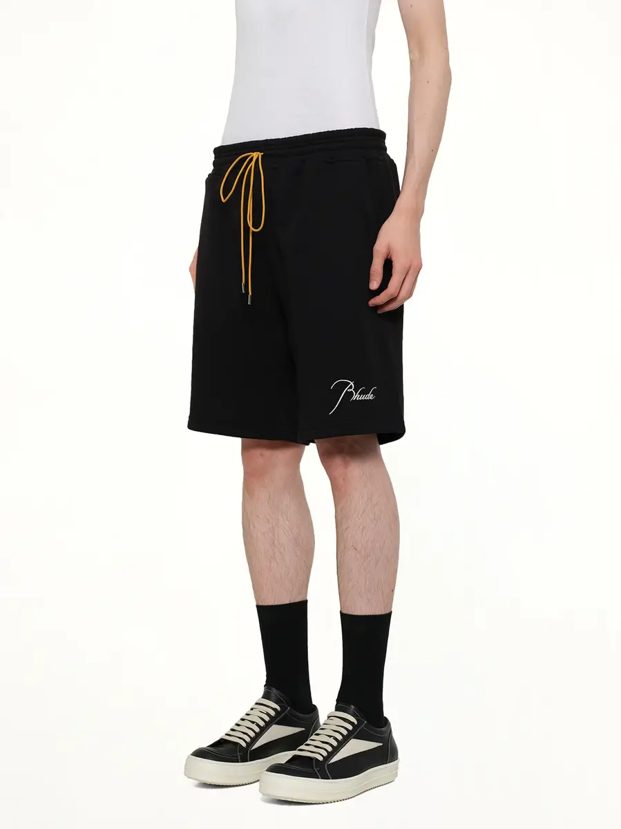 Rhude Classique Sweatshorts in Black/white | Thumbnail 3 Rhude Classique Sweatshorts in Black/white | Thumbnail 3