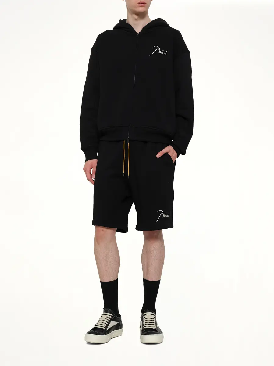 Rhude Classique Sweatshorts in Black/white | Thumbnail 4 Rhude Classique Sweatshorts in Black/white | Thumbnail 4