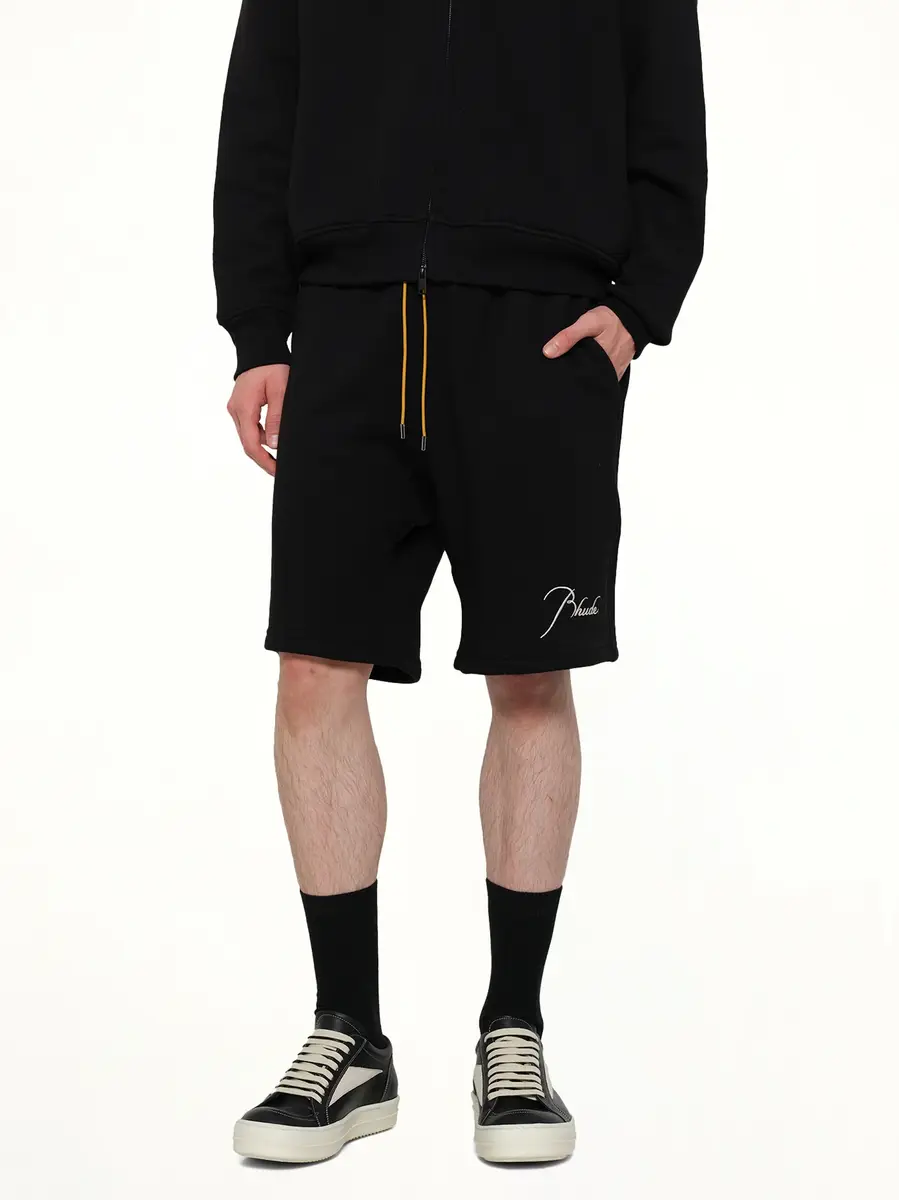 Rhude Classique Sweatshorts in Black/white | Thumbnail 6 Rhude Classique Sweatshorts in Black/white | Thumbnail 6